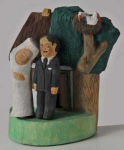 Fotografia ślubna, Jarosław Furgała, 1978, drewno polichromowane, wys. 22 cm