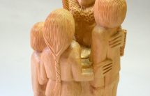 „Maria Konopnicka przy pracy”, Henryk Hagel, 1974, drewno niepolichromowane